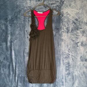 Northland Black Floral Breathable Elastic Made in Italy Dress Womans Size U‎